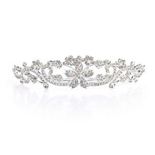 Flower Shape Alloy Tiaras With Rhinestone For Wedding/Special Occasion