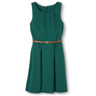 Merona Womens Textured Stripe Dress   Acacia Leaf   XS