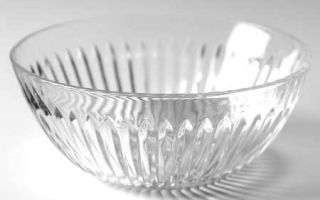 Gibson Crystal Royal Crest 5 Round Bowl   Clear, Vertical Lines, Punch Set
