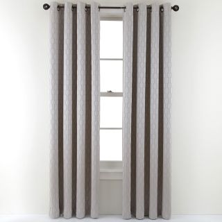 Studio Luna Grommet Top Blackout Lined Curtain Panel, Stone Cement