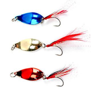Metal Nait 5G Fishing Lure with Red Feather (Random Color)