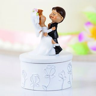 Happy Dancing Bride Groom Wedding Cake Topper