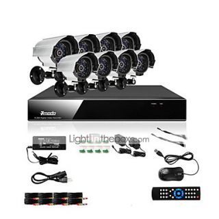 ZMODO 8 Outdoor 600TVL IR CCTV Home Video Surveillance Security Camera DVR System