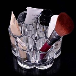Acrylic Transparent Cosmetics Storage Stand Makeup Brush Pot Cosmetic Organizer