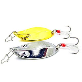 Metal Bait Treble Hooks with Feather and Pin Fishing Lure (5G/14G Random Color)
