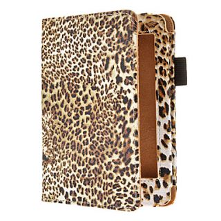 Leopard Print PU Leather Protective Tablet Case for Kindle