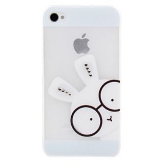 Mr. Rabbit Doctor Pattern Untrathin PC Hard Case for iPhone 4/4S