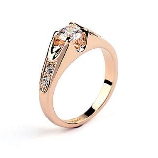 18K Gold Plated High Quality Alloy And Crystal Ring