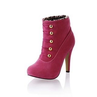 Sexy Suede Stiletto Heel Ankle Boots With Animal Print