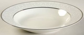 Mikasa Carleton Rim Soup Bowl, Fine China Dinnerware   Esquire, White Scrolls, P