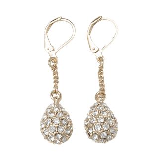PALOMA & ELLIE Gold Tone Crystal Fireball Drop Earrings, Womens