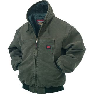 Tough Duck Washed Hooded Bomber   3XL, Moss