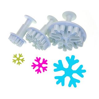 Snowflake Five pointed Shape Plunger Cutter Set Of 3 Pieces