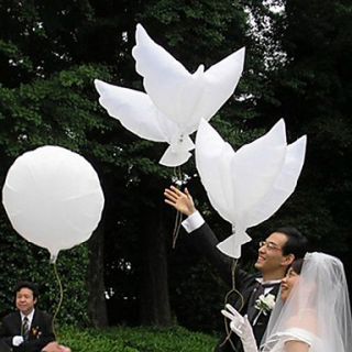 White Peace Dove Balloon   Set of 6