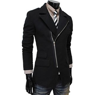 MenS Zipper Nylon Coat With Stylish Pockets