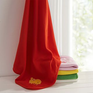 100% Cotton Waffle Embroidered Red Baby blanket