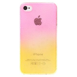 Double Colors 3D Water Drops Pattern Transparent PC Hard Case for iPhone 4/4S