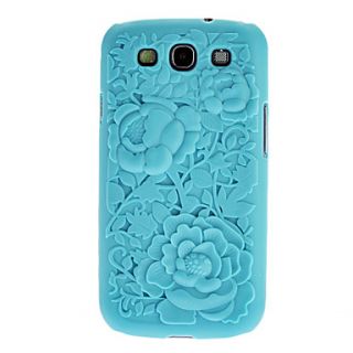 3D Rose Flower Carving Cover Case for Samsung Galaxy S3 I9300