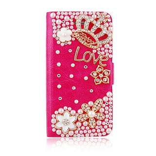 Crown Pearl Leather Full Body Case for iPhone 5/5S(Assorted Color)