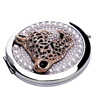 Leopard Pearl Makeup Pocket Mirror