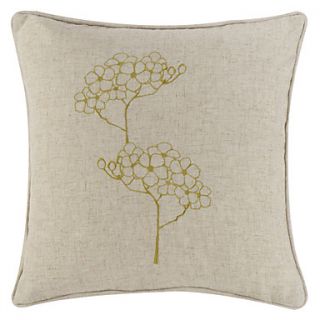 18 Square Country Linen Embroidered Shivering Decorative Pillow Cover