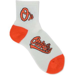 Baltimore Orioles For Bare Feet Ankle White 501 Med Sock