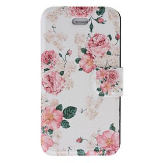 Fragrant Smell Blooming Roses Pattern Full Body Case with Matte Back Cover and Stand for iPhone 4/4S