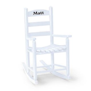 FREE Personalization Kids Rocking Chair White   52 DLX W