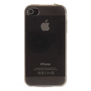 Transparent TPU Protective Case with Anti dusk Plug for iPhone 4/4S (Assorted Colors)