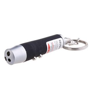 3 in 1 Red Laser White Light UV Light LED Flashlight Keychain (3LR44 Color Assorted)