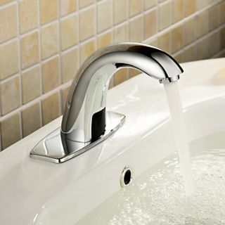 Automatic Sensor Bathroom Sink Faucet with Escutcheon Plate (Cold)