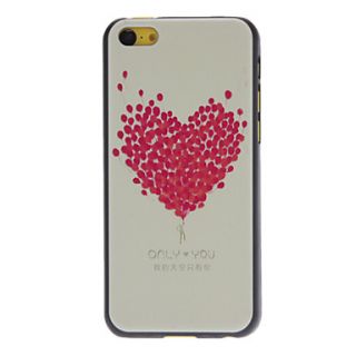 Fresh Designed Rose Balloon Heart Shape Pattern Hard Case for iPhone 5C