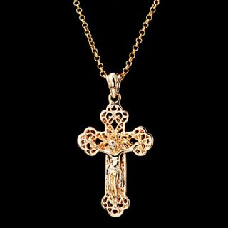 High Quality Jesus Cross Pendants 18K Gold Plated Choker Necklace Chain Jewelry Jewellery
