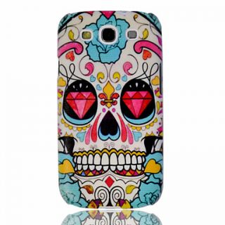 Diamond Skull Embossment Painting Pattern Plastic Hard Back Case Cover for Samsung Galaxy S3 I9300