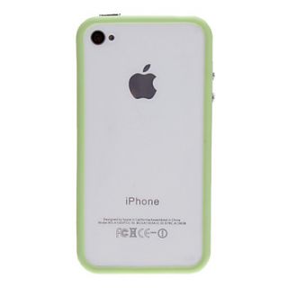 Ultra Thin Solid Color Transparent Bumper Frame with Buttons for iPhone 4/4S (Assorted Colors)