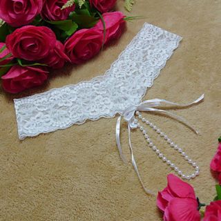 Sexy Lace Open Pearl G strings