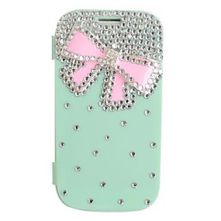 Zircon Bowknot Ornament Leather Case for Samsung Galaxy S3 I9300(Assorted Color)