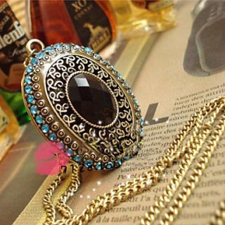 MISS U Womens Black Vintage Jewel Necklace