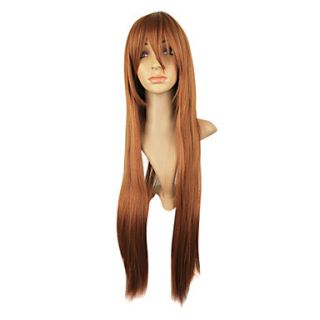 Capless Synthetic Long Straight Light Brown Hair Wigs
