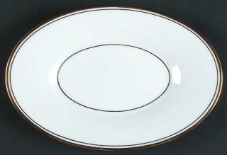 Noritake Allison Relish/Butter Tray, Fine China Dinnerware   White With Gold Ban