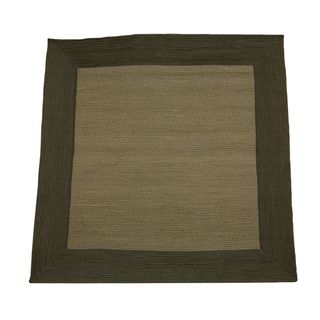 Donegal Square Indoor/ Outdoor Braided Olive Rug (6 Square)