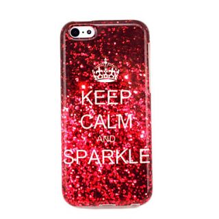 Keep Calm And Sparkle Glossy TPU Soft Case for iphone 5C