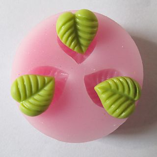 Three Holes Leaf Leaves Silicone Mold Fondant Molds Sugar Craft Tools Resin flowers Mould For Cakes