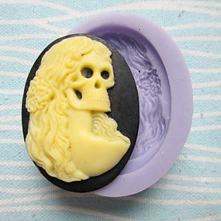 One Hole woman Skull Silicone Mold Fondant Molds Sugar Craft Tools Resin flowers Mould Molds For Cakes