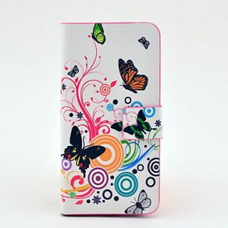 Butterfly Pattern Full Body Leather Tpu Case for iPhone 5C