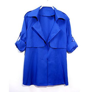 Womens New Fashion Thin Blazer Ruffled Candy Color Belted Lapel Coat Jacket