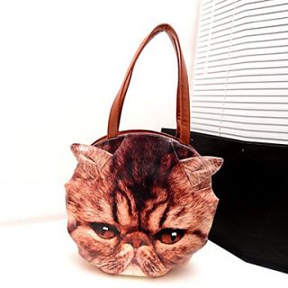 Womens Fashion Street Style Cat Head Pattern Shoulder Bag