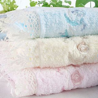 Hand Towel, 100% Cotton Flower Print 76cm x 34cm   3 Colours Available
