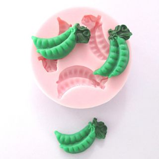 Three Holes Pea Vegatable Silicone Mold Fondant Molds Sugar Craft Tools Chocolate Mould For Cakes