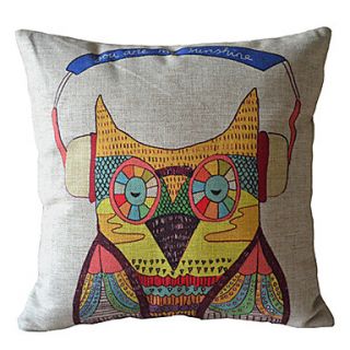 Cool Owl Decorative Pillow Cover